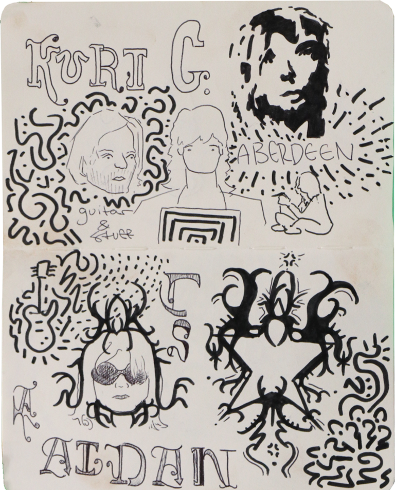 Kurt Cobain Sketchbook Page Image